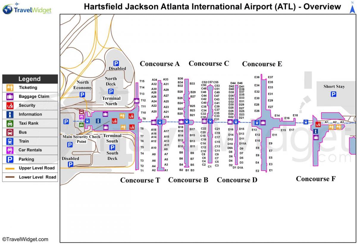 ramani ya Hartsfield Jackson Atlanta International Airport