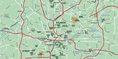 Atlanta eneo ramani