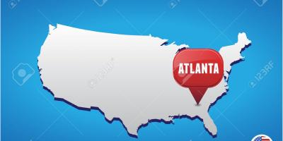 Atlanta katika USA ramani